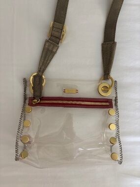 Hammitt Clear Small Tony Crossbody Bag with Gold Hardware